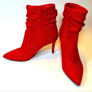Nine West Dazzle Red Glass Stilletto Dress Boots
Ruby Slipper Bootie Women 8 NEW